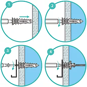 Easyfix Self-Drilling Expansion Plugs with Countersunk Head Screws Nylon 43mm 50 Pack 2 Easyfix Self-Drilling Expansion Plugs with Countersunk Head Screws Nylon 43mm 50 Pack - Image 2